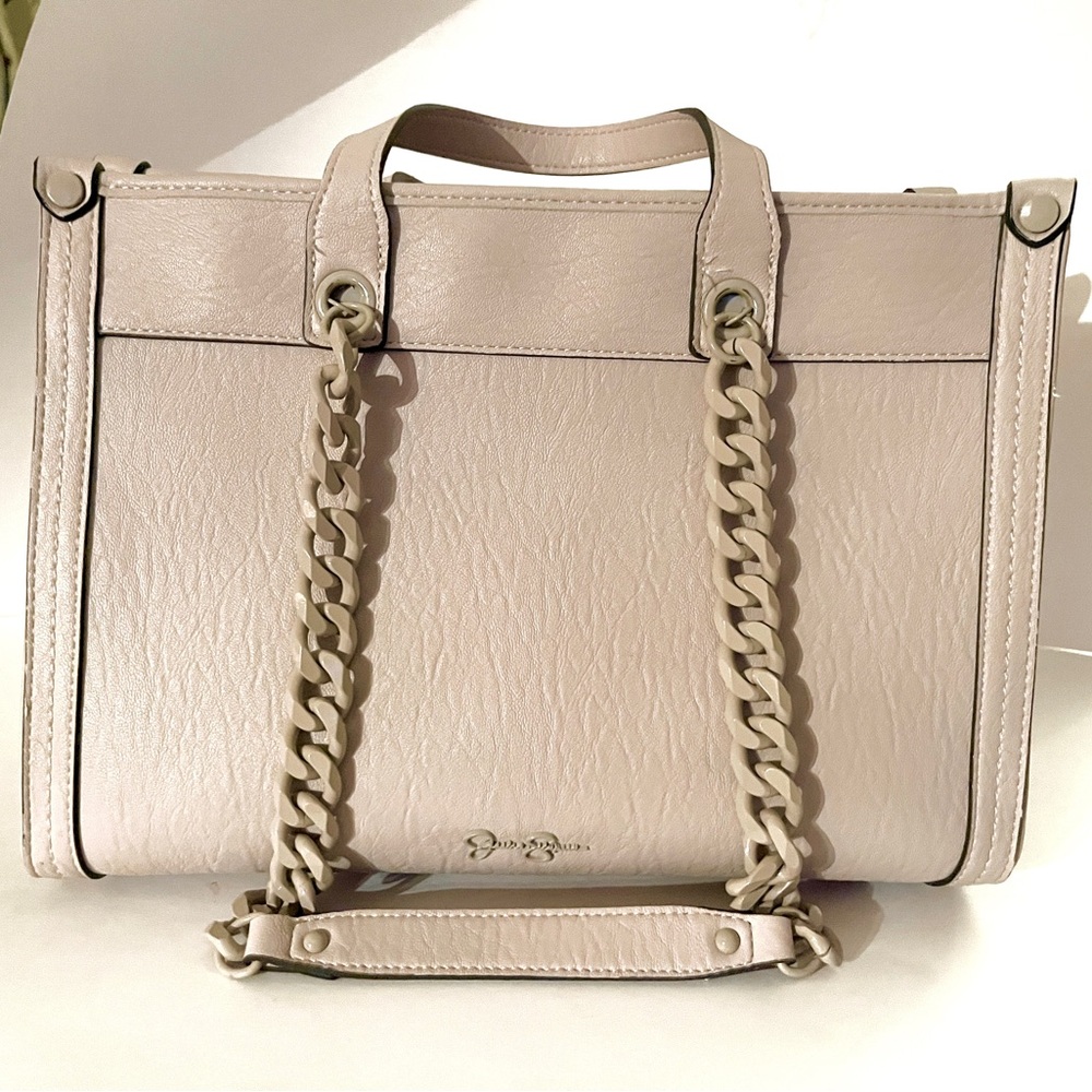 Jessica Simpson Leather Bag in LAVENDER with chain handles in lavender. 🌸🌸🌸